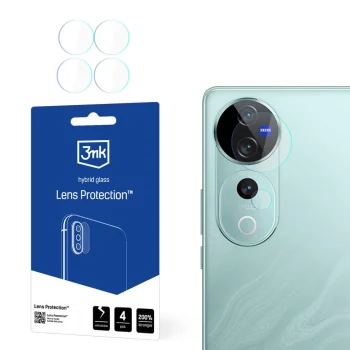 3mk Lens Protection Camera Protector for Vivo V40, Hybrid Glass 6H, 0.16 mm