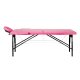 Balance Folding Massage Table, 2 Segments, Wooden Frame, Pink/Black