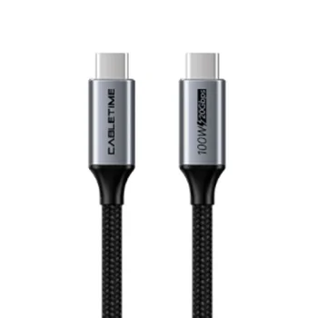 USB-C to USB-C Cable USB 3.2 Gen 2, 20Gbps, 100W, 4K 60Hz, 1m, Black