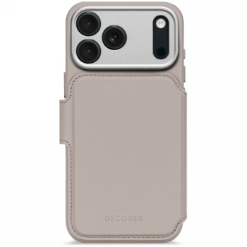 Decoded Leather Detachable Wallet Case with MagSafe iPhone 17 Pro Max - Gray