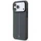 Mercedes Leather Semi Wrap Iconic Line MagSafe Case for iPhone 18 Pro / 17 Pro, Anthracite