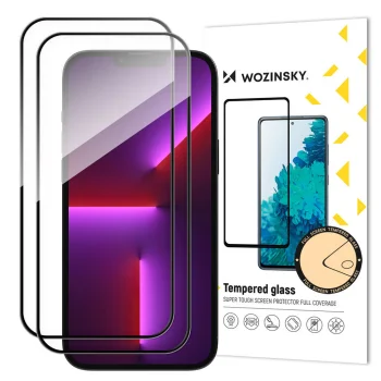 Apple iPhone 15 Pro 6.1'' 5D Tempered Glass Screen Protector 2pcs., Black