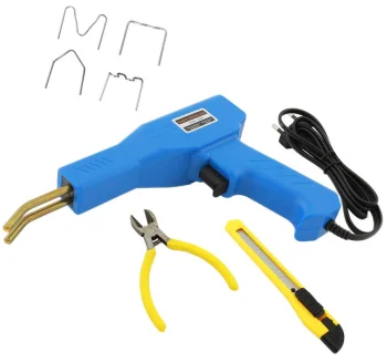 Plastic Welder Hot Stapler Kit with 200 Staples, 50W, Blue