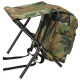 Folding Fishing Stool with Backpack Chair for Camping 80kg, Camo