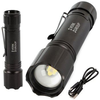 Tactical Military Flashlight with Zoom and Clip Coba XHP50