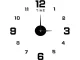 3D Wall Clock XXL 130 cm Black
