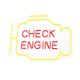 Check Engine LED Neon Sign Neolia NNE21 for Garage Wall Decor, Yellow Red