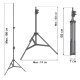 Maclean MC-163 Ring Light Tripod Stand 12\", Black