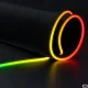 XXL RGB gaming mouse and keyboard mat 90 × 40 cm, black