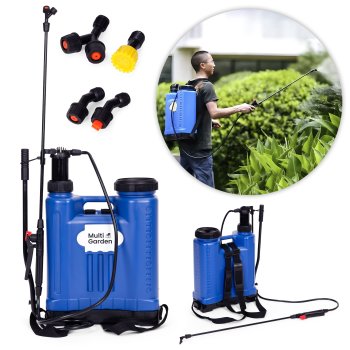MultiGarden 16L Backpack Garden Sprayer with 4 Nozzles, 2-4 Bar