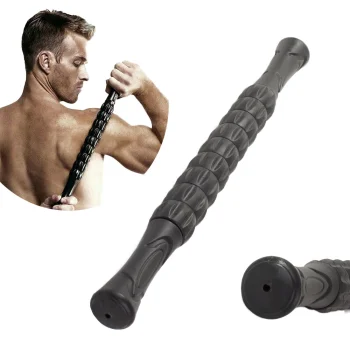 360 Degree Rotating Massage Roller for Body, Back and Legs, Black