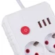 Maclean MCE387 W Power Strip, 2 Outlets, 3xUSB, 2500W, 1.5m, White