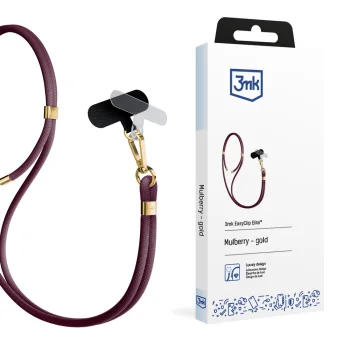 3mk EasyClip Elite Smartphone Lanyard, Burgundy