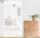 2-Part Door Mosquito Net 120x200cm White