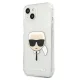Karl Lagerfeld iPhone 13 mini Case Glitter Karl\'s Head, Silver
