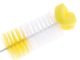 Flexible bottle and glass cleaning brush with sponge tip