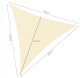 Gardlov 23146 Garden Patio Waterproof Sun Shade Sail Awning Canopy 3x3х3m, Beige