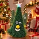 Dancing and Singing Christmas Tree with Light-Up Star, 17 cm, Green