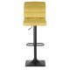 Velvet Bar Stool with Back Sofotel Drava, Yellow