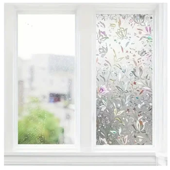 Decorative Window Film AG977B Flower Pattern, 45x200 cm