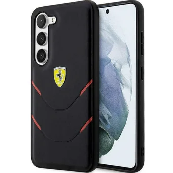 Ferrari Hot Stamp Lines Case for Samsung Galaxy S23+, Black