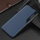 Hurtel Eco Leather View Case Flip Cover with Stand for Poco M4 Pro 5G, Blue