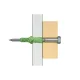 Fischer UX Green 10x60 R Universal Plug with Rim, 40 Pieces