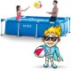 INTEX 28270 Rectangular Frame Pool Set 220 x 150 x 60 cm, 16-in-1