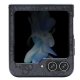 Guess GUHCZF5P4TDPK F731 Z Flip5 case - black Leather 4G Diamond Triangle