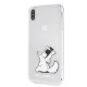Karl Lagerfeld Choupette Fun iPhone XS Max dėklas, skaidrus