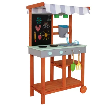 Lulilo Sableto Wooden Garden Mud Kitchen for Kids with Accessories, 110.5 cm