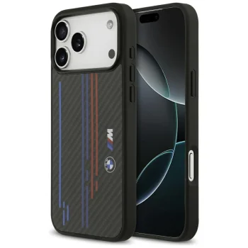 BMW iPhone 17 Pro Max Case M Kevlar Lines & Logo MagSafe, Black