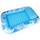 Inflatable Pool Lounger with Headrest Pillow, Water Float for Adults, blue