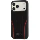 Audi R8 Genuine Leather MagSafe Case for iPhone 18 Pro Max / 17 Pro Max, Black and Red
