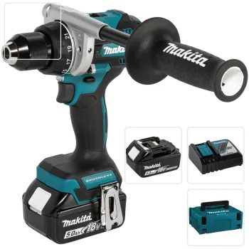 Makita DDF492RTJ 18V Cordless Drill Driver with 2x 5.0 Ah Batteries & Makpac