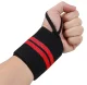 Wrist support straps for strength training, 2 pcs, black-red