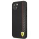 Ferrari iPhone 13 mini vāciņš On Track Carbon Stripe, melns