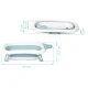 Folding Baby Bathtub with Thermometer RK-282, White / Blue