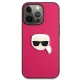 Karl Lagerfeld Ikonik Karl dėklas iPhone 13 Pro / 13 6.1\", rožinis