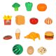 Velcro Cutting Play Food Set with Basket and Accessories 26 Pcs