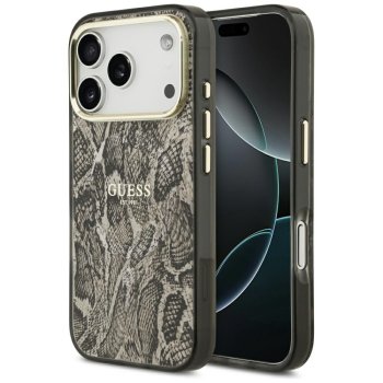 Guess Python Pattern MagSafe Phone Case Cover iPhone 17 Pro Max - Brown