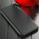 Hurtel Samsung Galaxy S24 FE Eco Leather View Case with Stand, Black