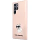 Karl Lagerfeld Liquid Silicone Choupette Case for Galaxy S23 Ultra, Pink