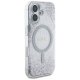 Guess HC Resin Bottom Glitter MagSafe vāciņš iPhone 16, Sudraba