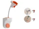 Adjustable Wall Mount Holder for Hair Dryer and Shower Head, White/Orange