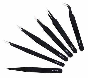 Precision ESD Antistatic Tweezer Set 6 pcs