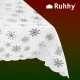 Christmas Tablecloth Ruhhy 22790 with Silver Snowflakes 71x55 in (180x140cm), White