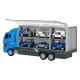 Transporter Truck with Launcher and 6 Police Cars