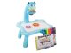 Children’s drawing projector with table and markers, blue