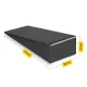 4FIZJO Triangular Rehabilitation and Massage Wedge 54 x 22 x 12 cm, Black